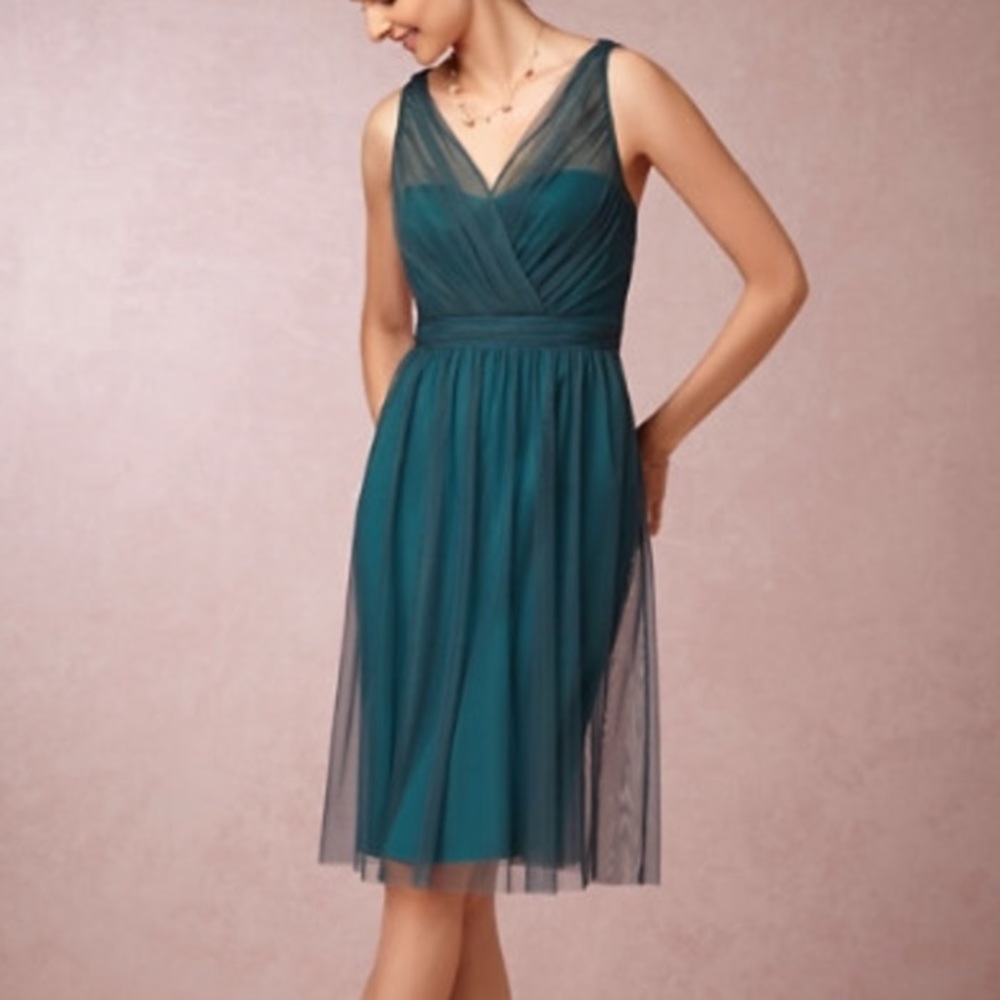 BHLDN Hitherto "Tansy" Dress in Jade Green - sz 0 - Picture 2 of 8
